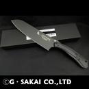 NYAIFE KITCHEN BLACK BLADE SANTOKU CATver 