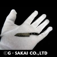 Miniature Damascus Kitchen knife Santoku 