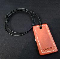 D001 Damascus necklace leather tag SAND CAT