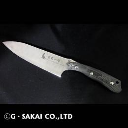 Shiden Issen SuperBlue Carbon Gyuto SERVAL CAT ver