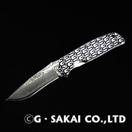  Gentleman knife Black GS pattern Damascus 