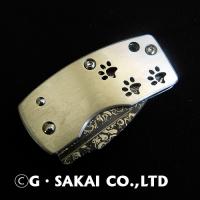 NYAIFE MONEY CLIP Damascus SS (Paw mark holes)