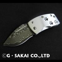 NYAIFE MONEY CLIP Damascus SS (Paw mark holes)